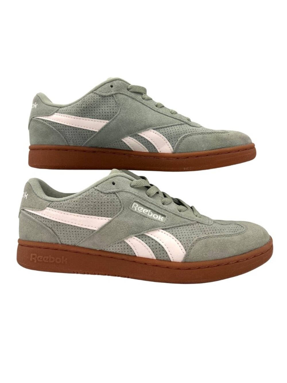 Reebok Club C 85 Suede Sneakers Womens Shoes Size 8.5 US Green & White Gum Sole - Picture 2 of 13